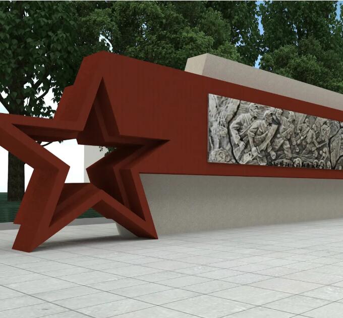 云溪锈钢板精神堡垒